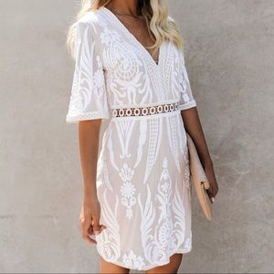 Women’s White Endless Rose White Sequin Dress - M